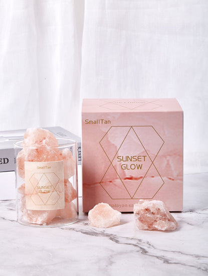 Sunset Glow Himalayan Salt Crystal Diffuser Set